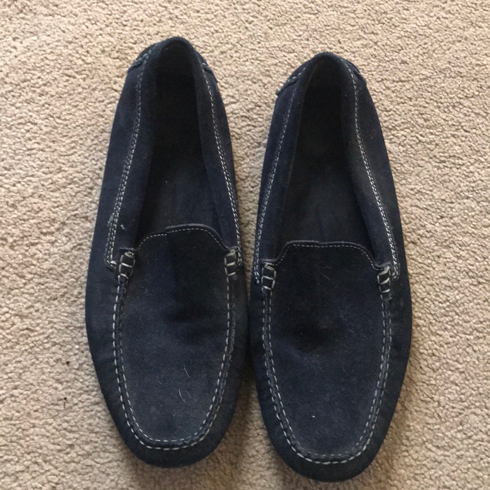 Zara Blue Leather Loafers